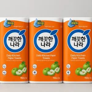 깨끗한나라 데일리 키친타올 150매 8롤 3팩