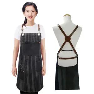 미용 카페 미용실 앞치마 공방 블랙 크로스 앞치마