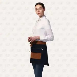 허리 미용 데님 미용실 공방 앞치마 청색 앞치마