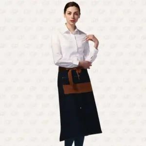 미용실 미용 롱타입 앞치마 앞치마 허리 데님 공방