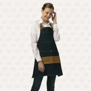 앞치마 카페 미용실 앞치마 진청 데님 공방 미용