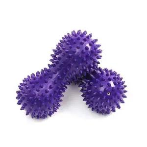 [셀러에이드]땅콩 마사지볼 2p 퍼플 싱글 지압볼 PVC 휴대용