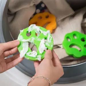 [오너클랜]실리콘 세탁기 세탁볼 먼지흡착 싹붙어 먼지끈끈이 랜덤