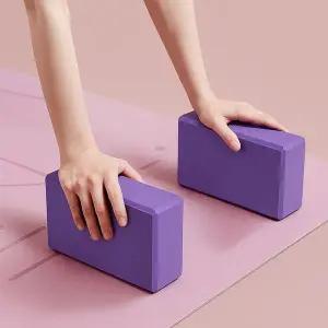 [골드스마일]밸런스 EVA 요가블록 2p세트(퍼플) 홈트 필라테스블럭