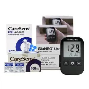 글루네오라이트 혈당계+시험지100매+침110개+솜100매