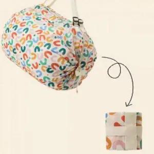 휴대용 접이식 미니 토트백 보조 수납 가방