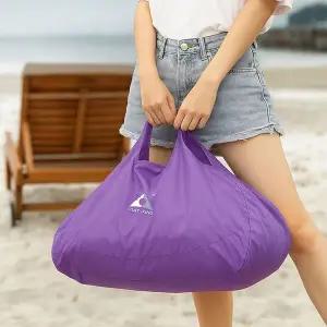 플레이킹 초경량 폴딩 보스턴백 보조 여행가방 퍼플