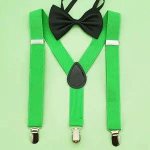 컬러 멜빵 어린이용 초록 주니어멜빵 아동멜빵 유아멜