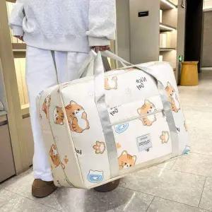 여행가방 어린이집 이불 베게 침구류등을 한번에 정리 고양이 패턴