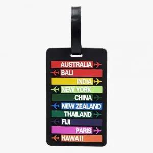 실리콘 여행지 태그 패턴 수화물 캐리어 네임택 여행