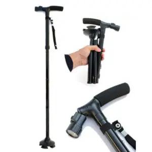 고품질 휴대 어르신 네발 용 접이식 보조 보행 걷기 지팡이 (WFFWIH9)