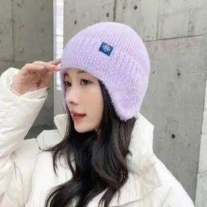 여자 나들이 니트 겨울 여행 앙고라 룩 방한 비니 (WFFWKYR)