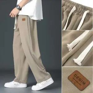 고품질 남자 팬츠 고무줄 캐주얼 작업 허리 근무 복 바지 (WFFWOEB)