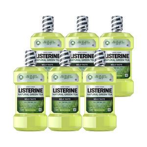 리스테린 그린티 마일드, 250ml, 6개 + 증정(리스테린 쿨민트, 100ml, 2개)