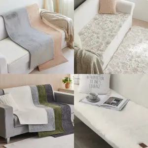 이솔홈 겨울 따뜻한 극세사 누빔 쇼파커버 3/4인용 미끄럼방지 모음