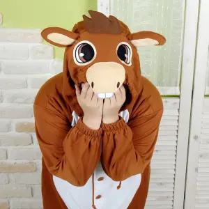 사계절 동물잠옷 당나귀 (브라운)