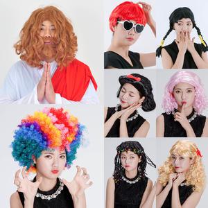 인기 가발모음 단발머리 파티 축제 파마 행사 이벤트