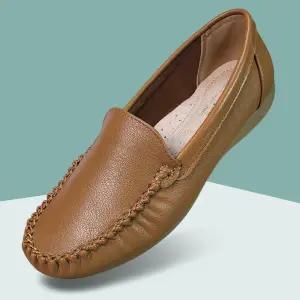 마마슈 로우슈 여성 플랫 로퍼 민자 심플 단화 스티치 발편한 캐주얼화 가벼운 경량 발편한 쿠션 논슬립