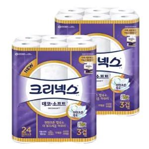 크리넥스 데코앤소프트 30M / 35M 24롤 2묶음/깨끗한 나라 화장지