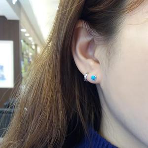 [대구백화점] [투엠쥬얼리]터키석 실버귀걸이(182-007)