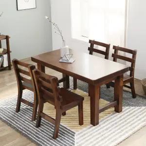 소나무 통원목 4인용식탁 (등받이의자4개)