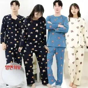 양면 기모 남성세트 체크 캐릭터 잠옷 빅사이즈 파자마 홈웨어 이지웨어 수면세트