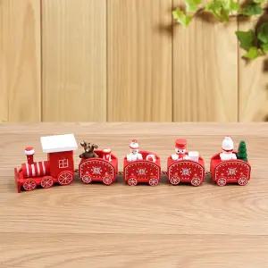 인테리어 크리스마스 미니어쳐 원목 기차 장식소품