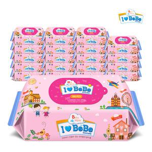 아이러브베베 핑크 100매X20팩 리필형 아기물티슈