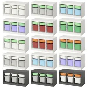 TROFAST 트로파스트 수납장+바구니6개/프레임 화이트/장난감수납장/수납함/장