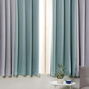 [라이크홈]핀형 솔리드 고밀도 암막커튼 반창 2P 밀키민트