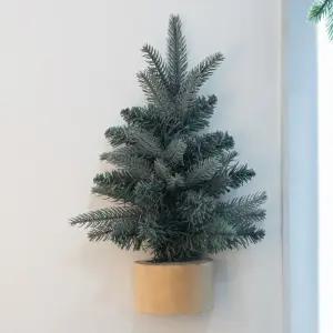 크리스마스트리 반쪽 벽트리 나무 무장식 고급 회색빛 가득찬트리 30cm 벽걸이 PE PVC 하프 소품 용품 데코