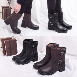 KB-Y1801/겨울방한털부츠 여성워커 앵클부츠