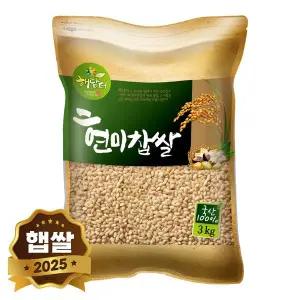 [현대농산]2025년 햅쌀 국산 현미찹쌀 찰현미 3kg