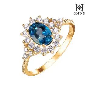 *12월 윈터특가*  14K 런던블루 토파즈 반지 YG