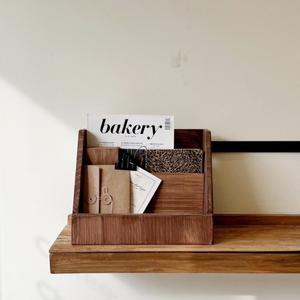 원목 잡지꽂이 책진열대 매거진랙