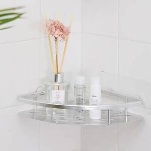 코시나 흡착식 알루미늄 욕실 코너선반 1P