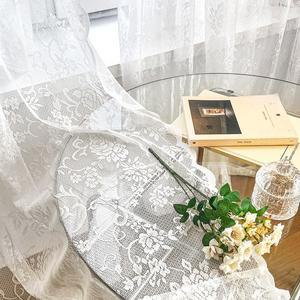 까르데코 로코코 긴창 앤틱 속커튼 레이스 커튼 2장