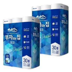 모나리자 부자되는집 데코 3겹 27m 30롤 2팩