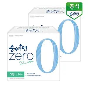 순수한면 생리대 제로 대형 14P x 2팩