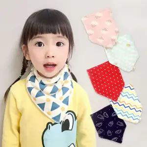 양모 삼각 스노우빕 양털 스카프빕 유아 침받이 수건