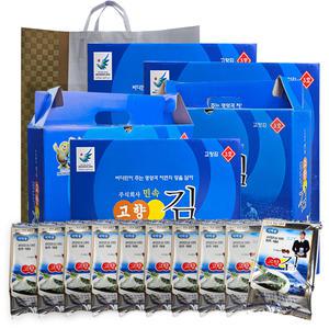 국내산 민속 고향김 3호 15gX50봉(5세트) 선물세트 조미김 도시락김