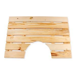 [홈스몰]모노먼트 원목 소나무 욕실 발판 (소홈 홈있는 소형 / 변기형)