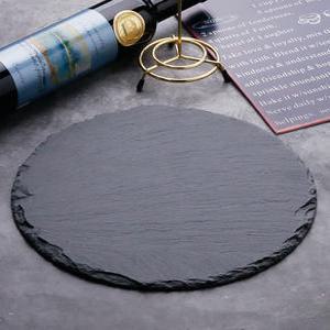 내츄럴 원형 돌접시 4호 스톤 플레이트 스테이크 치즈 디저트 플레이팅 접시 그릇