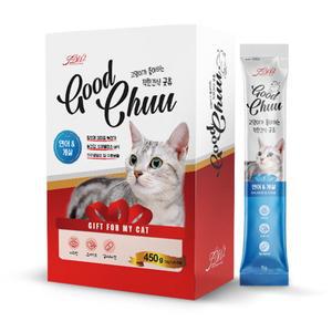 착한간식 굿츄 연어게살 15g x 30개 고양이간식