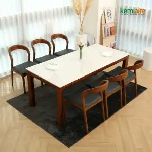 케미에르 알리시아 6인 통세라믹 원목식탁SET 의자형) KHD-958S