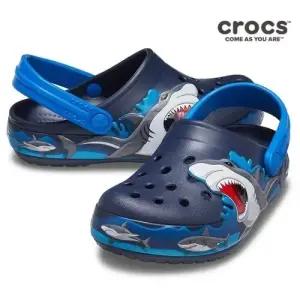[크록스] 키즈 샤크 라이트 클로그 K / 207070-410 네이비 / Crocs FL Shark Lights Clog
