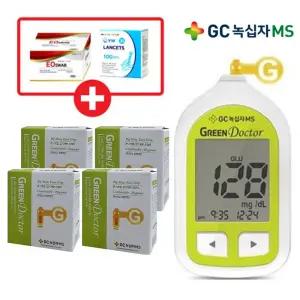 녹십자 그린닥터 혈당측정기+혈당시험지200매+채혈침200개+알콜솜200매 세트