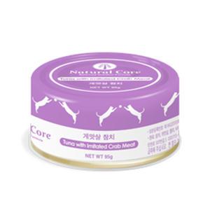네츄럴코어 고양이 게맛살 참치 캔 95g x 24개