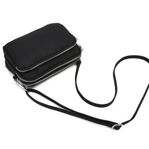 프라D 크로스백/ 프라다소재 쓰리지퍼 미니크로스백/ 생활방수 핸드폰가방 여권가방