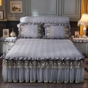 [러빙랩] 침대커버 유럽풍 레이스 매트리스커버 퀸(Q)